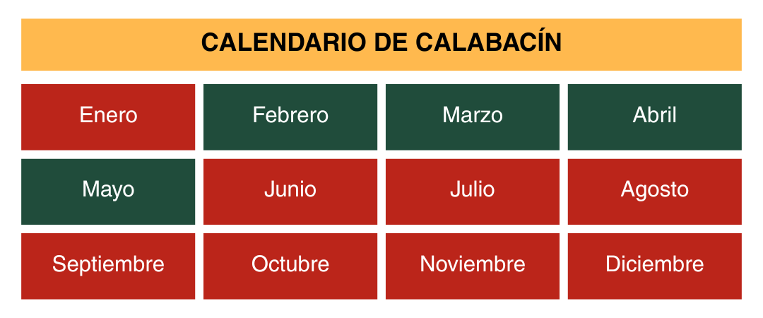 calendario de calabacín